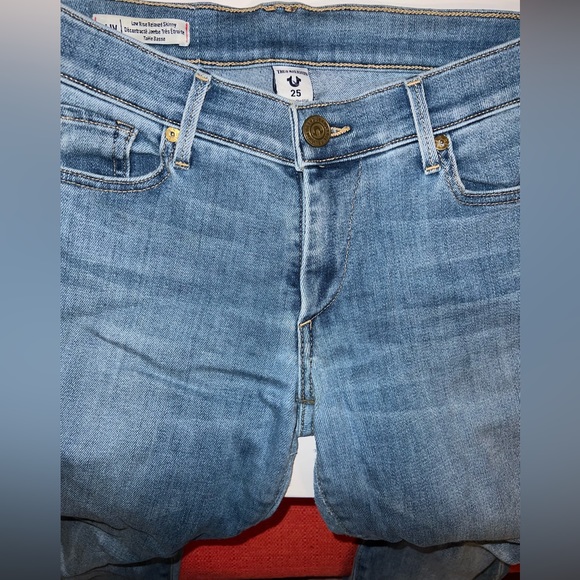 True religion low rise relaxed skinny jeans - size 25 - Picture 1 of 2